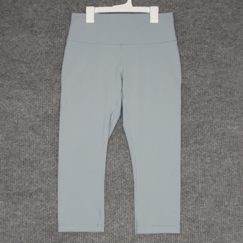 Lululemon Align‎ Crop Leggings Womens 10 Light Blue High Rise Stretch Athleisure